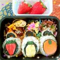 ぴょんまちゃと's cooksnap of when they made キャラ弁!!仮面ライダー鎧武ロックシード.