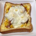 モチョ1013's cooksnap of when they made テリヤキトースト.