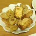 ta237's cooksnap of when they made 青のり風味★厚揚げとれんこんのオイマヨ.