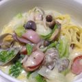 うえだｋ's cooksnap of when they made 白菜とアサリのチャウダー風パスタ.