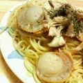 キョク's cooksnap of when they made コリコリ♪ホタテのひも入りスパゲッティ.