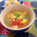 ふなここ's cooksnap of when they made トマトとブロッコリーと卵のスープ.