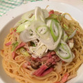 くろねこ＾＾'s cooksnap of when they made 長ネギとキノコの和風パスタ♡.