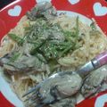 いなかにゃんこ's cooksnap of when they made 牡蠣のレモンクリームパスタ.