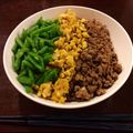 ツヨホコ's cooksnap of when they made 彩り鮮やか！三色そぼろ丼.