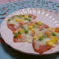 赤い電話's cooksnap of when they made お弁当のおかず　おいし～い　ハムピザ☆.