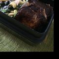 larvitar's cooksnap of when they made ブリの照り焼き。のお弁当.