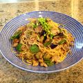 ぶ〜こ♡'s cooksnap of when they made 豚肉、ナス、ピーマンの甘辛ソースパスタ.