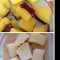moyuli's cooksnap of when they made レンジdeサツマイモの練乳煮☆弁当.