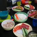 kanyaママ's cooksnap of when they made サーモンづくしの手巻き寿司.