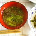 violets's cooksnap of when they made わかめもいいけど！もずくの味噌汁は？.