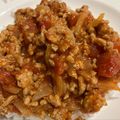 ♪ひつじ's cooksnap of when they made トマト缶とカレー粉で作るドライカレー.