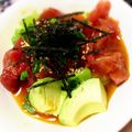 がしこだお's cooksnap of when they made マグロとアボカドの黄身わさび醤油和え♥.
