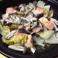 yu1fukta's cooksnap of when they made レンジで♪白菜鮭のぽん酢がけ.