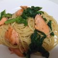 そらりん。's cooksnap of when they made *サーモンと菜の花のレモンパスタ*.