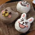 みさきゆ♡'s cooksnap of when they made 市販ロールケーキでラインキャラケーキ♪.