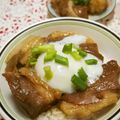 saki1010's cooksnap of when they made あの塩豚でめちゃうま角煮丼ができました❤.