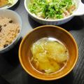 クックあこ's cooksnap of when they made 春キャベツと松山揚げのゴマみそ汁.
