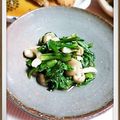 ＴＯＭＯＷＡＴ's cooksnap of when they made 春菊としめじの酢の物.