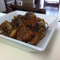 Faiza's cooksnap of when they made こんにゃくとさつま揚げのピリ辛高菜炒め.
