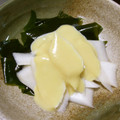 B子chan's cooksnap of when they made うどとわかめの辛子マヨ味噌和え.