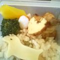 56食堂's cooksnap of when they made ★キャラ弁に★ 切れてないハートの卵焼き.