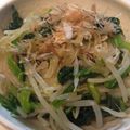 rumikuto's cooksnap of when they made 付け合わせに！もやしとほうれん草和え物.