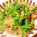 海天藍's cooksnap of when they made お弁当にも小松菜とベーコンの醤油炒め.