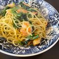 mind's cooksnap of when they made 海老とほうれん草の醤油マヨパスタ.