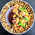 ひさかた's cooksnap of when they made 旬！アスパラと鶏ひき肉の卵炒め☆.