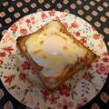 龍青空ママ's cooksnap of when they made 目玉焼きのせキムチーズトースト.