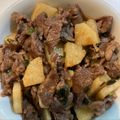kei☆1121's cooksnap of when they made ♔すき焼き牛肉と焼き山芋の炒め物♔.