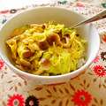 Marrietty's cooksnap of when they made 舞茸とキャベツの卵とじ丼.