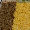 mizzho's cooksnap of when they made そぼろ丼☆お弁当にも♪.