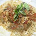 uri2215's cooksnap of when they made さんまのトマトソースパスタ.