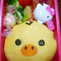 ほのあお's cooksnap of when they made キャラ弁☆キイロイトリのオムライス弁.