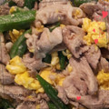 り∞さ's cooksnap of when they made 豚こま肉とオクラとふわふわ卵の塩麹炒め.