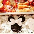 ochome's cooksnap of when they made 簡単♪詰めご飯でミニーちゃん〈キャラ弁〉.
