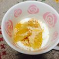 joy09's cooksnap of when they made りんご蜂蜜ヨーグルトにきな粉のせ.
