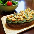 しじみごはん's cooksnap of when they made グリーンティー＆酒かすの和トースト♡.