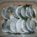 ストロベリーいちご's cooksnap of when they made ロースハムと梅肉の大根サンド.