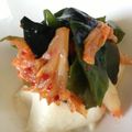 ４番目's cooksnap of when they made たっぷりわかめｔｏキムチの冷奴.