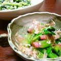 mmameco's cooksnap of when they made ホウレン草の根っこのかつお醤油和え.