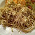 美味しい物作りたい's cooksnap of when they made 豆腐クリームパスタ～チキン筍のソテー添え.
