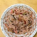 misakkki's cooksnap of when they made ヘルシーおつまみ♪しらたき高菜明太炒め.