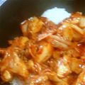 えぃじぃ's cooksnap of when they made 鶏キムチ丼.
