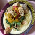ひろカ's cooksnap of when they made 簡単＊かぼちゃと鮭のクリームパスタ.