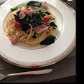 チャッピー＆ナッツ's cooksnap of when they made 生ハムパスタ　ほうれん草入　手抜きだけど.