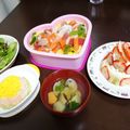 スプリングストーリー's cooksnap of when they made ♡離乳食☆三色押し寿司♡ひなまつり.