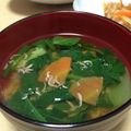 ひよこりえ's cooksnap of when they made 簡単★チンゲン菜と桜えびのスープ.